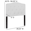 Bowery Hill Contemporary Tufted Twin Panel Headboard in White