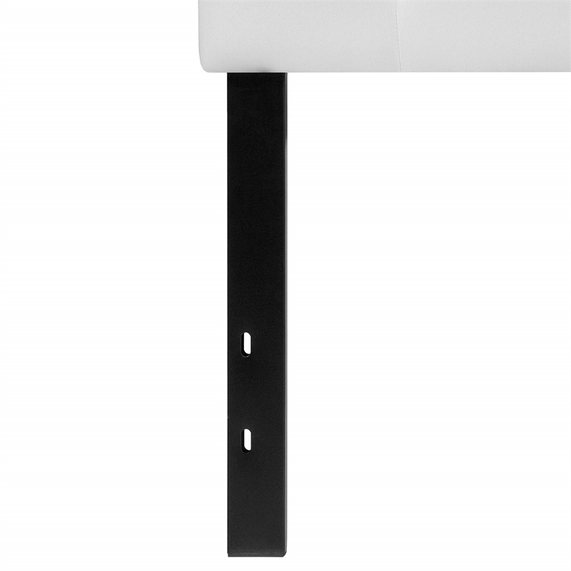Bowery Hill Contemporary Tufted Twin Panel Headboard in White