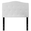 Bowery Hill Contemporary Tufted Twin Panel Headboard in White