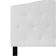 Bowery Hill Contemporary Tufted Twin Panel Headboard in White