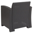 Bowery Hill Contemporary Wicker / Rattan Patio Chair in Dark Gray