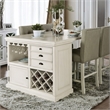 Bowery Hill Wood Counter Height Dining Table in Antique White