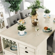Bowery Hill Wood Counter Height Dining Table in Antique White