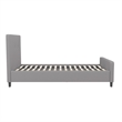 Bowery Hill Contemporary Tufted Full Platform Bed in Light Gray