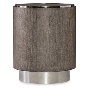 Bowery Hill Modern / Contemporary 20&quot Round End Table in Medium Wood