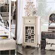 Bowery Hill Modern Wood 1-Drawer Side Table in Antique White