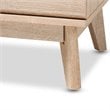 Bowery Hill 5 Drawer Modern Chest in Light Oak and Dark Grey