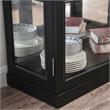 Bowery Hill Transitional Wood 4-Shelf Curio Cabinet in Black