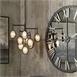 Bowery Hill 9-Light Transitional Iron and Glass Chandelier in Dark Bronze