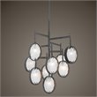 Bowery Hill 9-Light Transitional Iron and Glass Chandelier in Dark Bronze