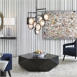 Bowery Hill 9-Light Transitional Iron and Glass Chandelier in Dark Bronze