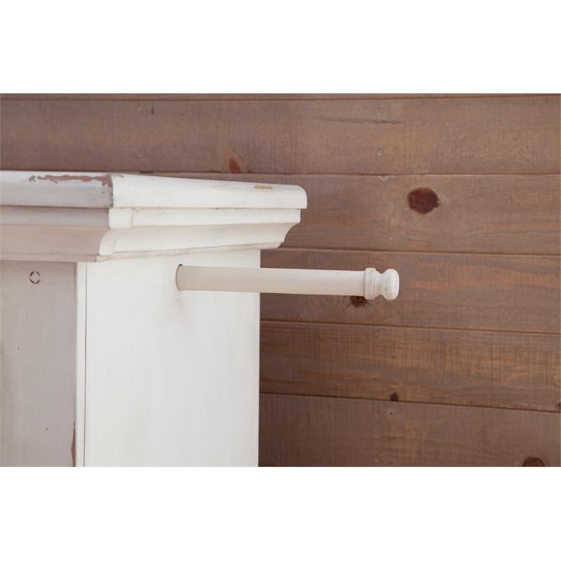 Bowery Hill Contemporary Antique White Wood Gentleman's Chest