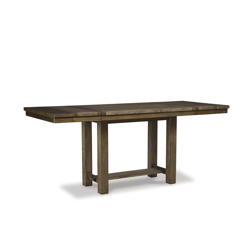 Bowery Hill Modern Extendable Counter Height Dining Table in Brown