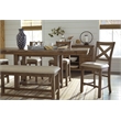 Bowery Hill Modern Extendable Counter Height Dining Table in Brown