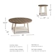 Bowery Hill Modern 3 Piece Coffee Table Set in White and Oak
