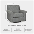 Bowery Hill Modern / Contemporary Swivel Glider in Ash Finish