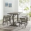 Bowery Hill Modern Rustic Smokey Oak Solid Wood Counter Stool