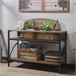 Bowery Hill Modern Wood 3-Shelf Console Table in Reclaimed Oak