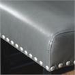 Bowery Hill Modern Gray Faux Leather Solid Wood Counter Stool