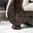 Bowery Hill Traditional Soft Texture Chenille Upholstered Sofa in Ivory