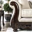 Bowery Hill Traditional Soft Texture Chenille Upholstered Sofa in Ivory