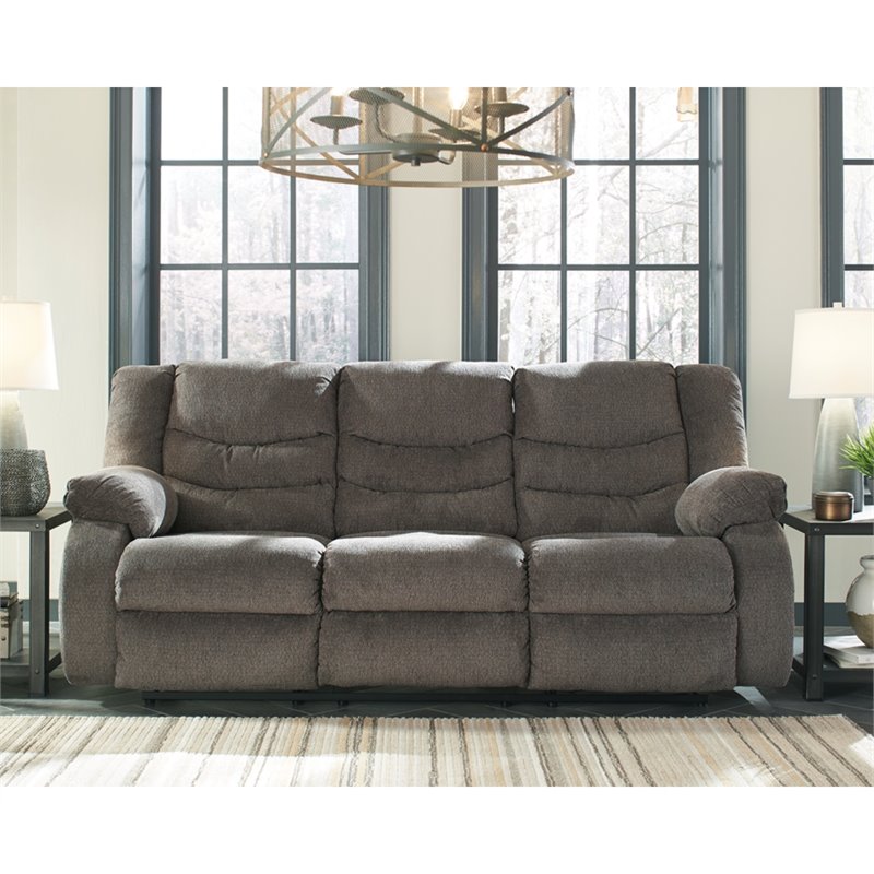 Bowery Hill Modern / Contemporary Reclining Sofa in Gray Finish