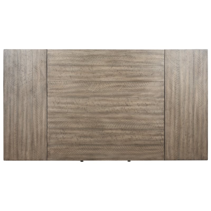 Bowery Hill Contemporary Dining Table in White and Light Brown