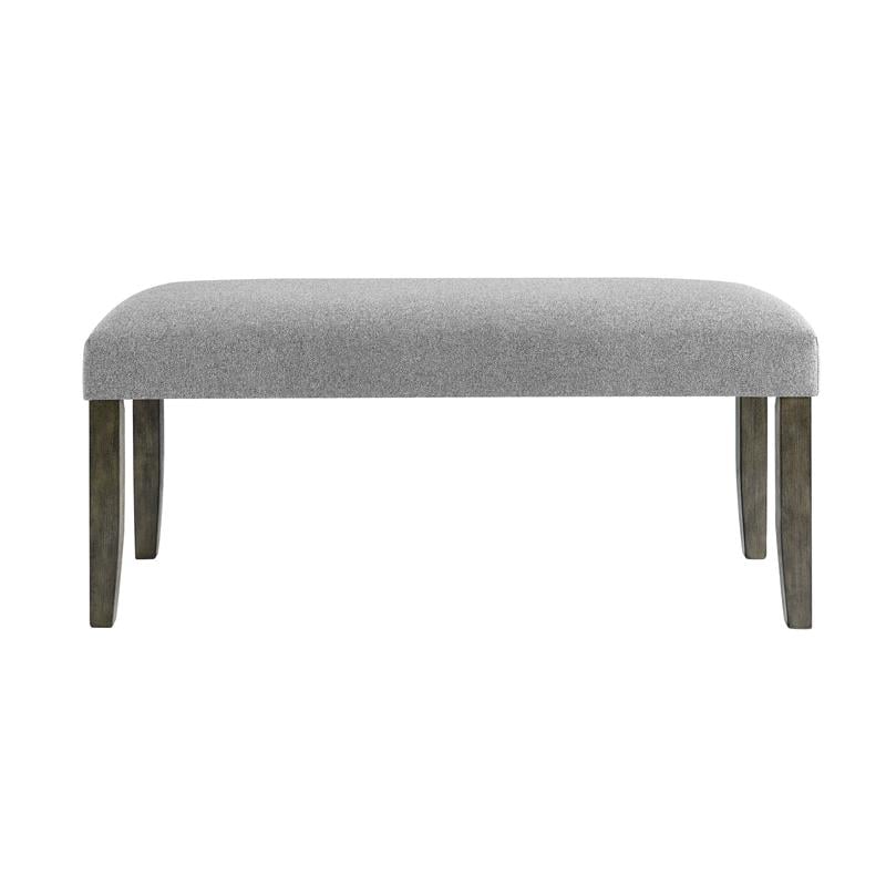 Bowery Hill Modern / Contemporary Gray Fabric Backless Bench