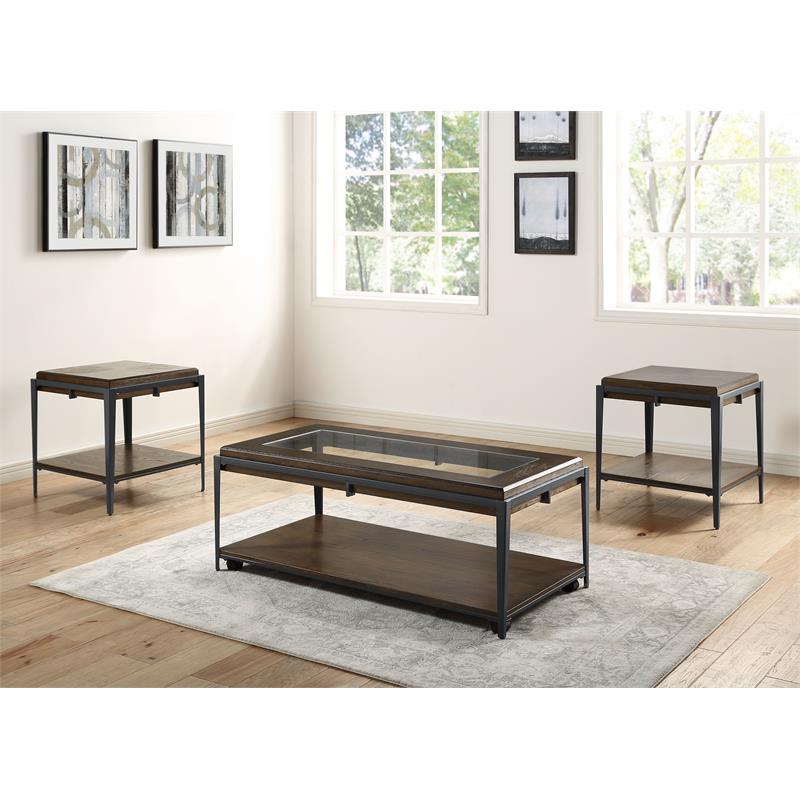 Bowery Hill Modern / Contemporary Espresso Finish Wood End Table
