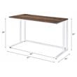Bowery Hill Wooden Rectangle Top Writing Desk with USB Port in Walnut and White