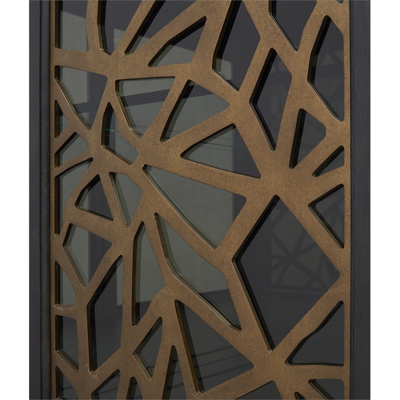 Bowery Hill Modern / Contemporary Display Cabinet in Black Finish