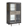 Bowery Hill Modern / Contemporary Display Cabinet in Black Finish
