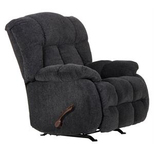 Bowery Hill Rocker Recliner in Slate Gray Polyester Chenile Fabric