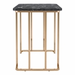 Bowery Hill Contemporary Metal Writing Desk with USB in Black
