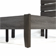 Bowery Hill Transitional Wood California King Slatted Bed in Gray