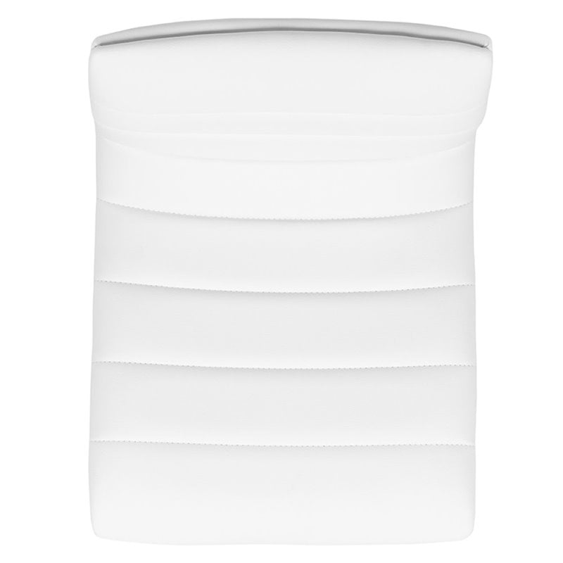 Bowery Hill Adjustable Faux Leather Bar Stool in White and Gold (Set of 2)