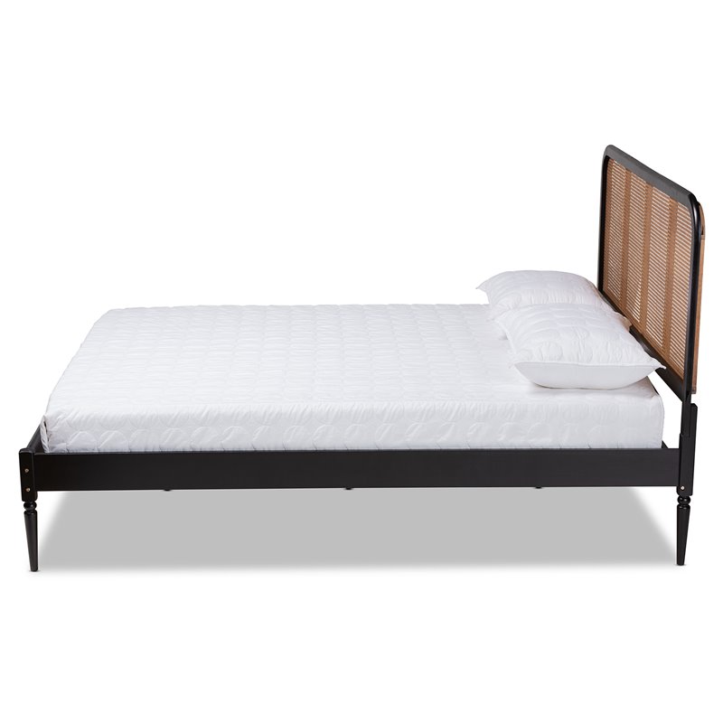 Bowery Hill Modern Charcoal Finished Wood Queen Size Platform Bed