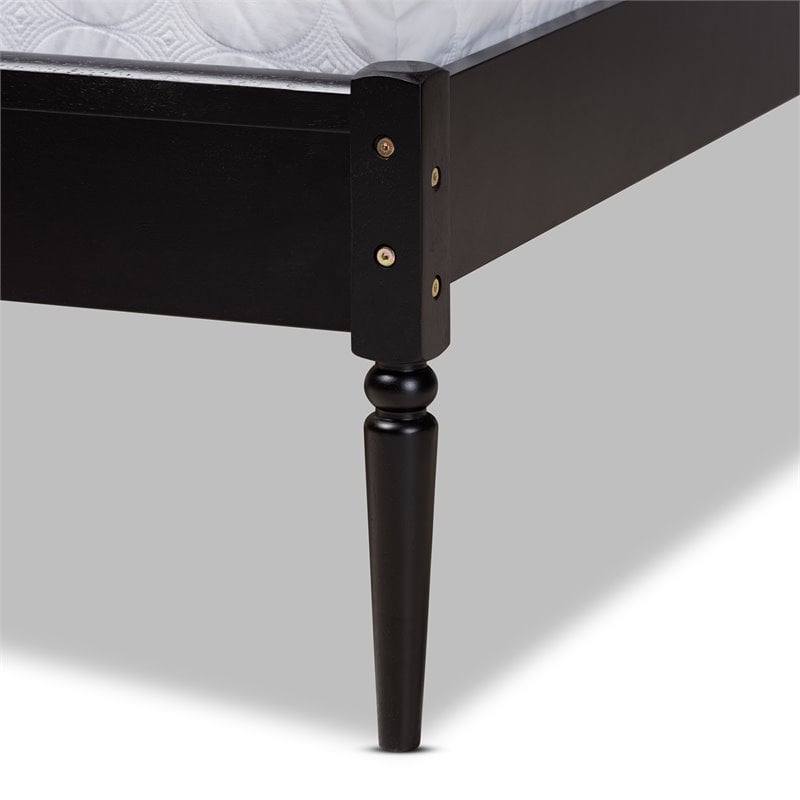 Bowery Hill Modern Charcoal Finished Wood Queen Size Platform Bed