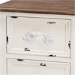 Bowery Hill Two-Tone Brown and Antique White Wood 2-Drawer End Table