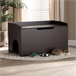 Bowery Hill Dark Brown Finished Wood Cat Litter Box Cover House