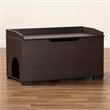 Bowery Hill Dark Brown Finished Wood Cat Litter Box Cover House
