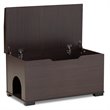 Bowery Hill Dark Brown Finished Wood Cat Litter Box Cover House