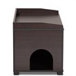 Bowery Hill Dark Brown Finished Wood Cat Litter Box Cover House