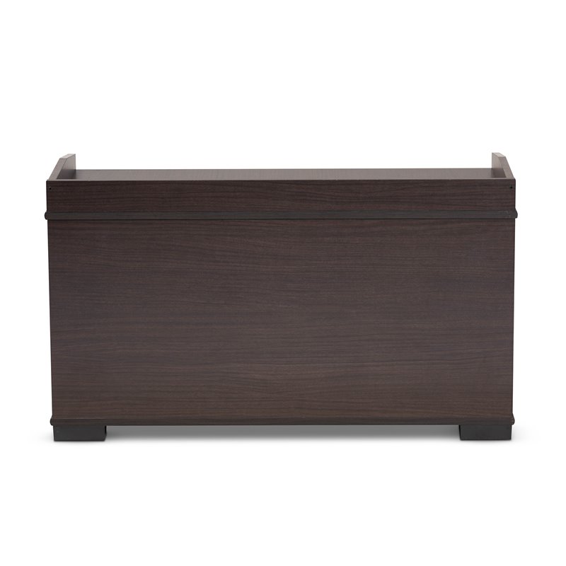 Bowery Hill Dark Brown Finished Wood Cat Litter Box Cover House