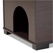 Bowery Hill Dark Brown Finished Wood Cat Litter Box Cover House