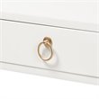 Bowery Hill White Finished Wood and Gold Metal 2-Drawer Console Table