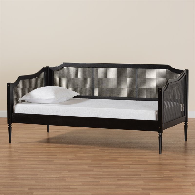 Bowery Hill Contemporary Charcoal Finished Wood Twin Size Daybed