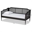 Bowery Hill Contemporary Charcoal Finished Wood Twin Size Daybed
