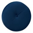 Bowery Hill Navy Blue Velvet and Gold Finished Metal Storage Ottoman
