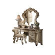 Bowery Hill Modern / Contemporary Vanity Desk in Gold Patina & Bone